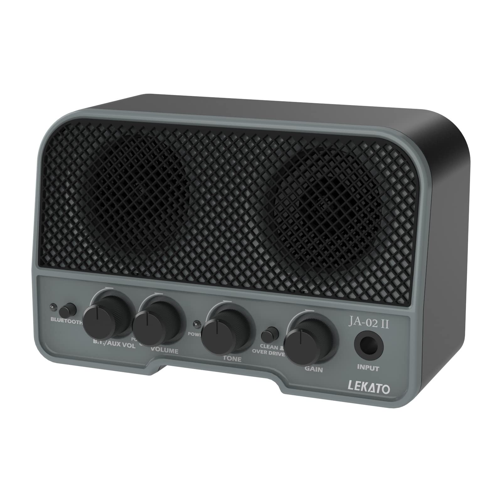 LEKATO Mini Guitar Amp Rechargeable Amplifier Electric Guitar Amp 5W, Clean/Overdrive,Bluetooth Guitar Amp Portable Guitar Amp for Daily Practice,Black